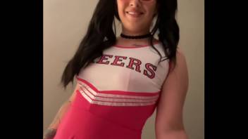 Young slutty cheerleader with a big perfect ass gets fucked